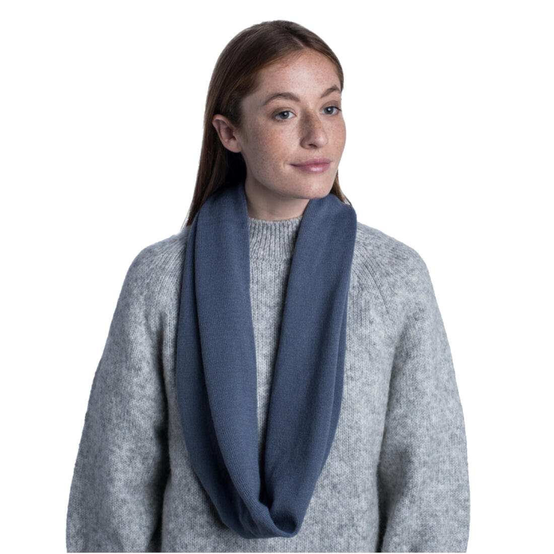 Komin Buff Knitted Infinity damski komin niebieski