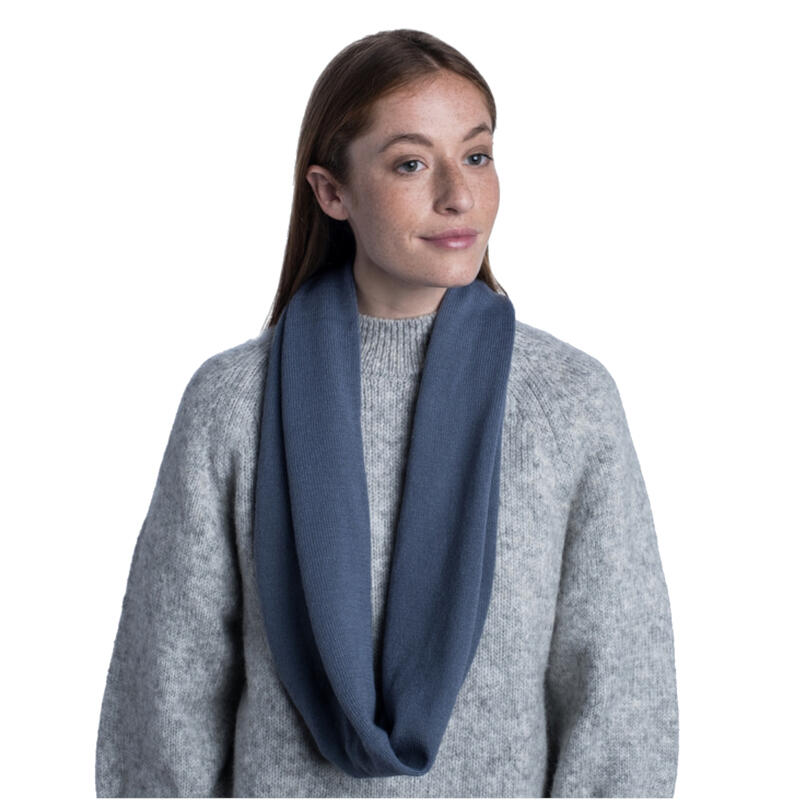 Snood de invierno para mujer Buff Knitted Infinity azul