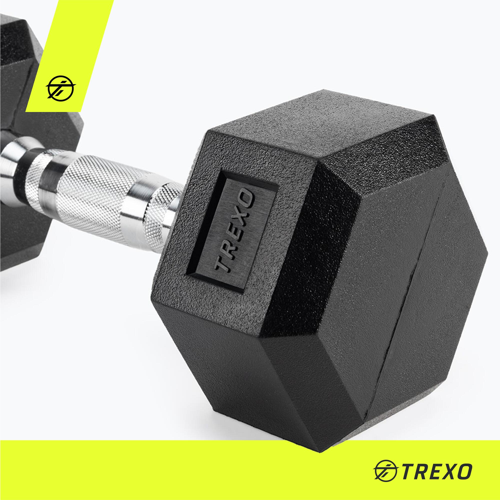 TREXO Hex rubberen halter 5 kg 5/7