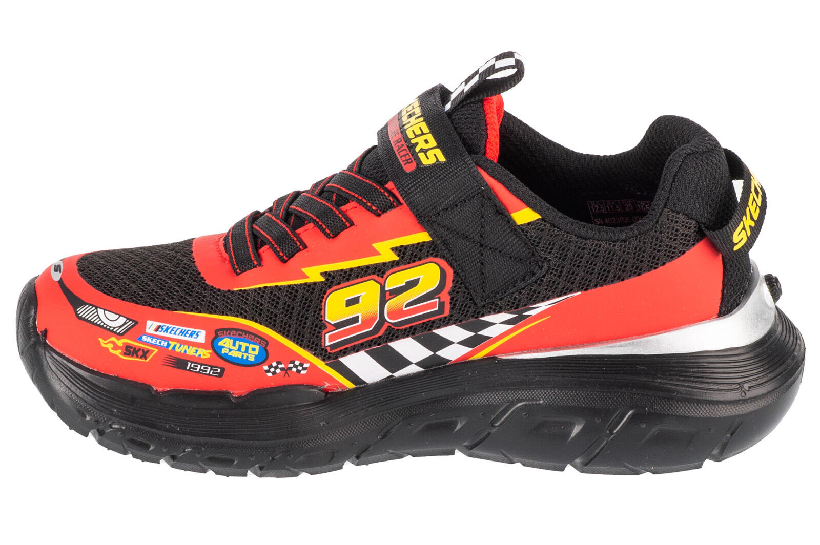 Skechers SKECH TRACKS Tracking Kinder Jungen Sneakers 402303L Schwarz/Rot 2/7