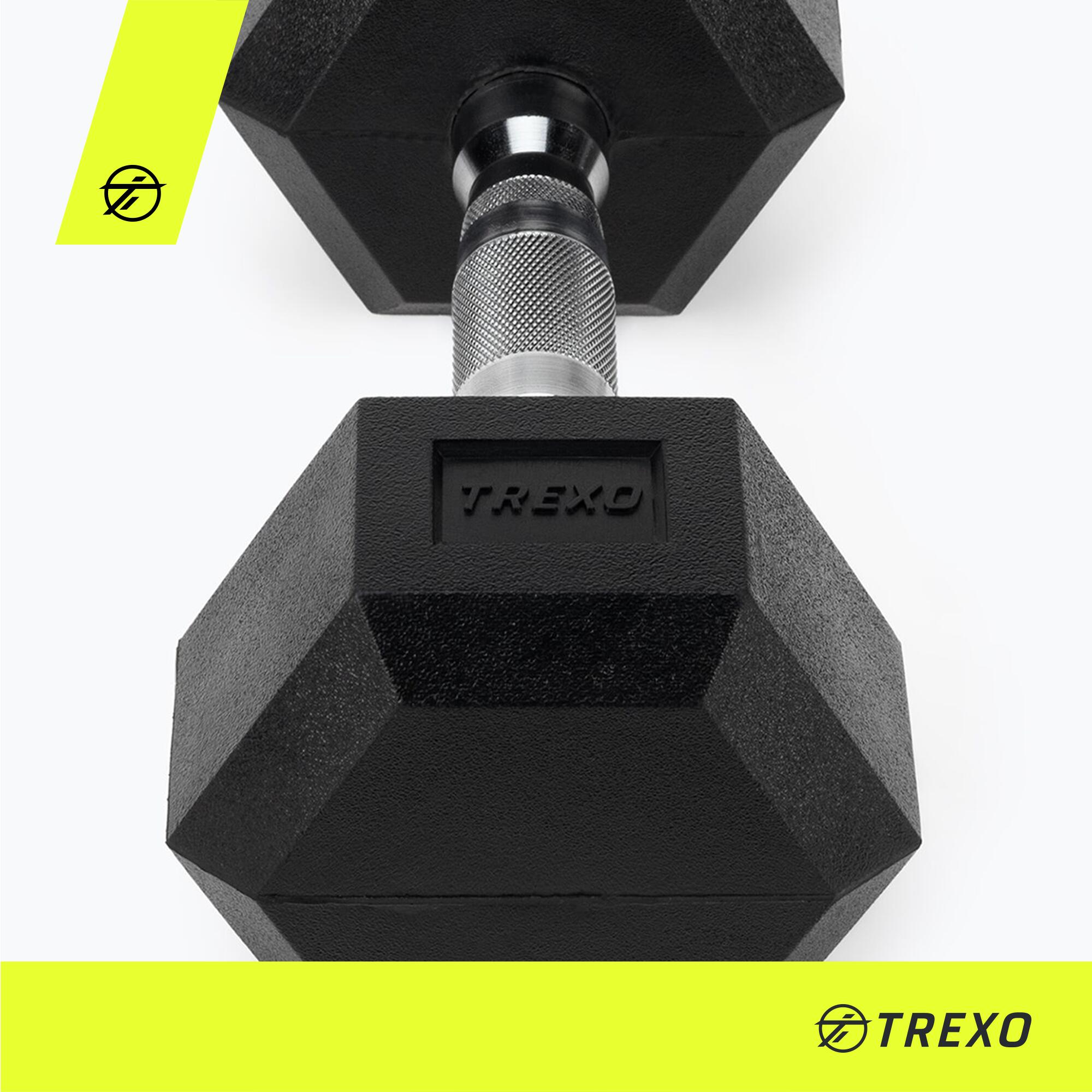 TREXO Hex rubberen halter 5 kg 4/7