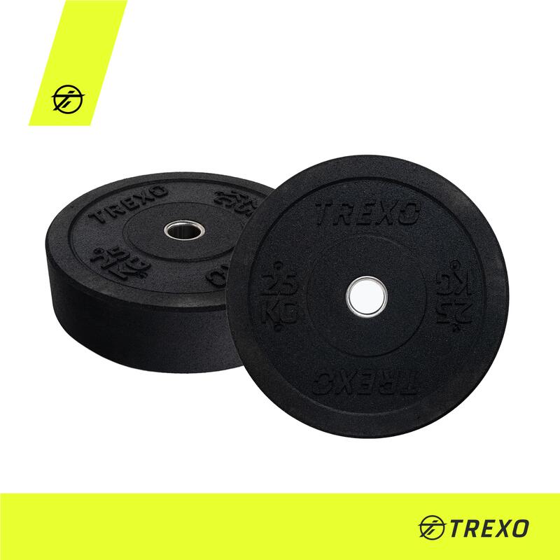 Obciążenie bumperowe olimpijskie TREXO 25 kg