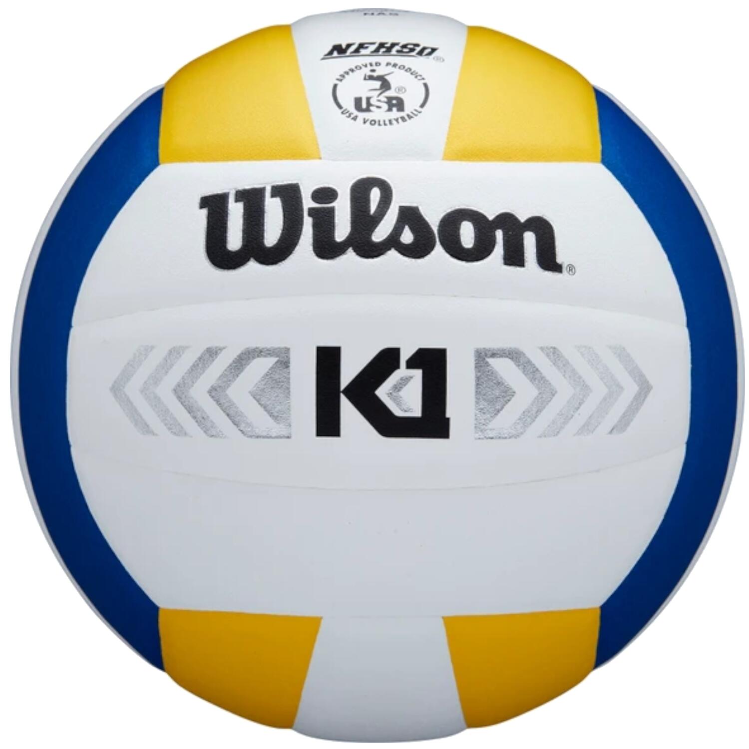 Wilson - Ballon De Volley K1 Silver Volleyball - Ballon De Volley - Blanc|jaune - 5 - Decathlon
