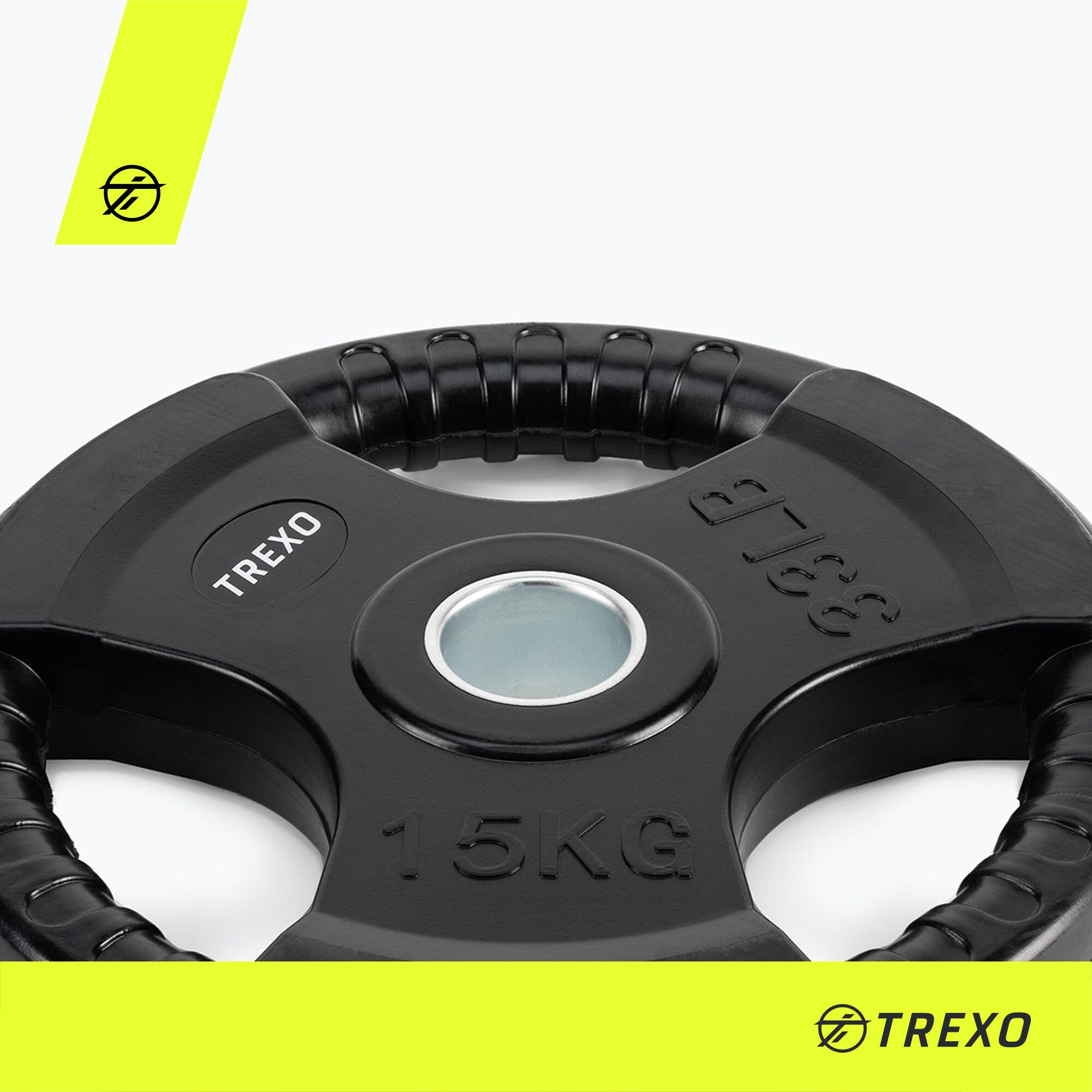 Peso in ghisa con gomma TREXO 15 kg 3/7