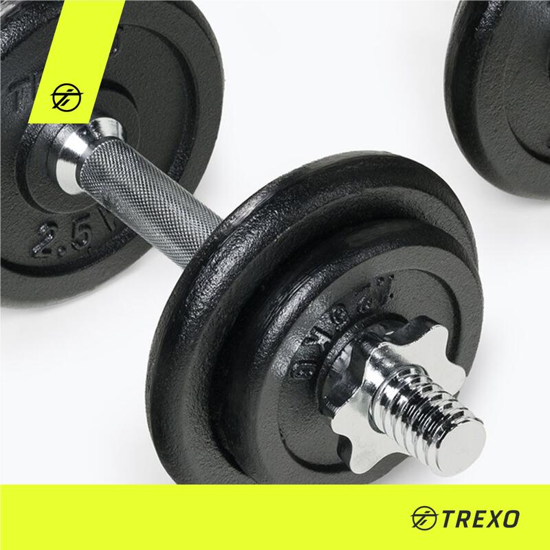 Set manubri TREXO 20 kg