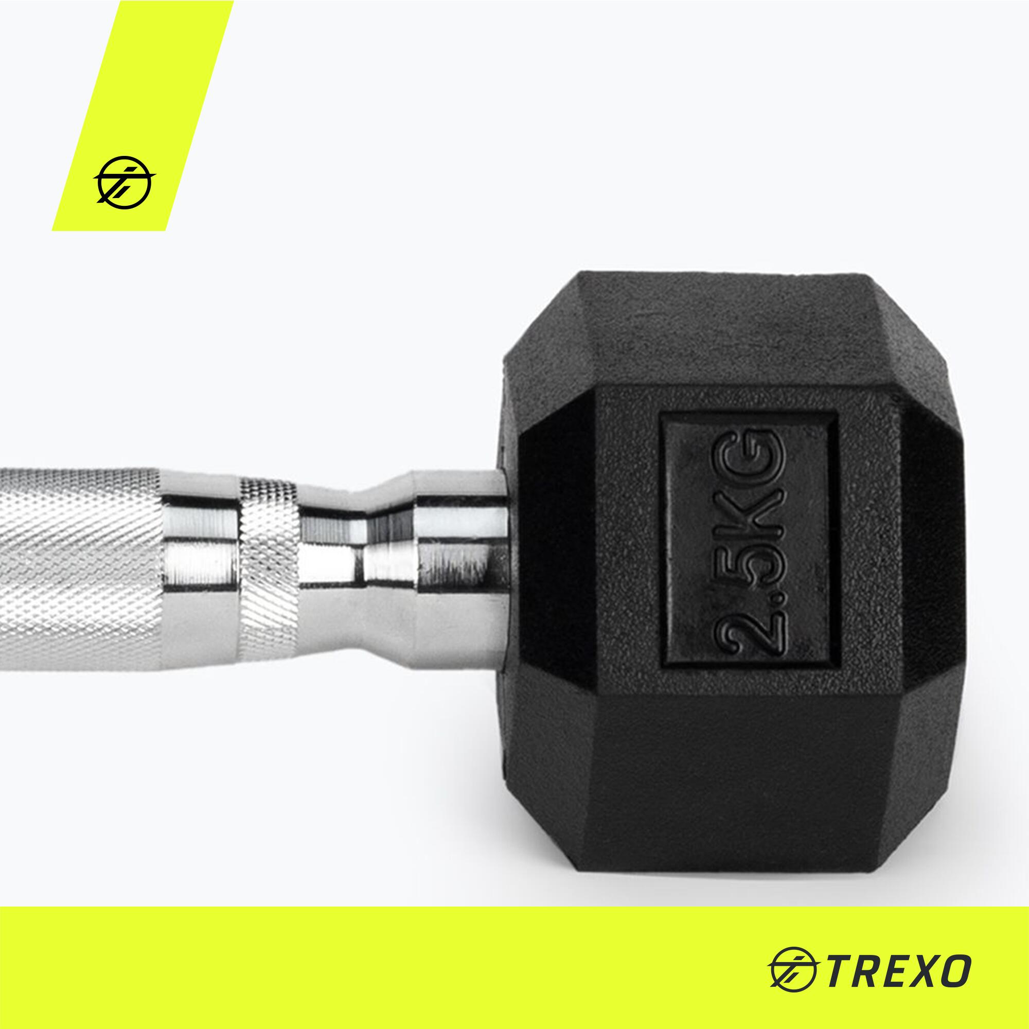 TREXO Hex rubberen halter 2,5 kg 3/7