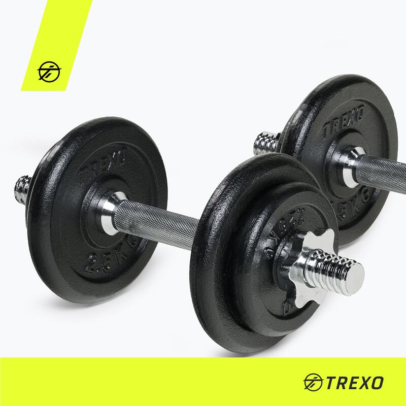 Zestaw hantli TREXO 20 kg