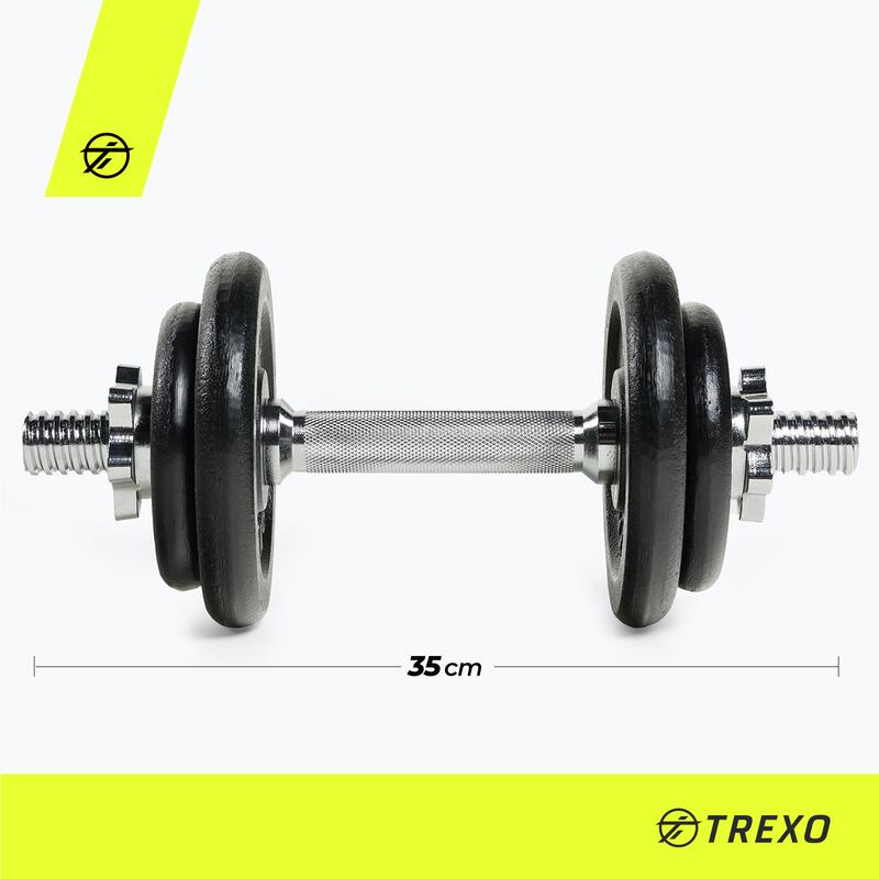 Zestaw hantli TREXO 20 kg