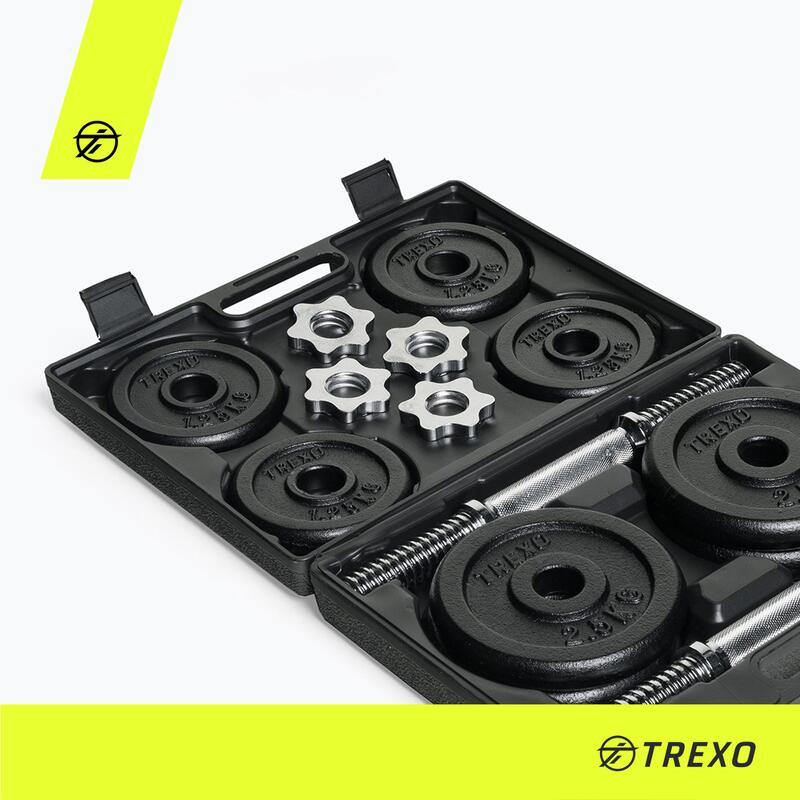 Zestaw hantli TREXO 20 kg