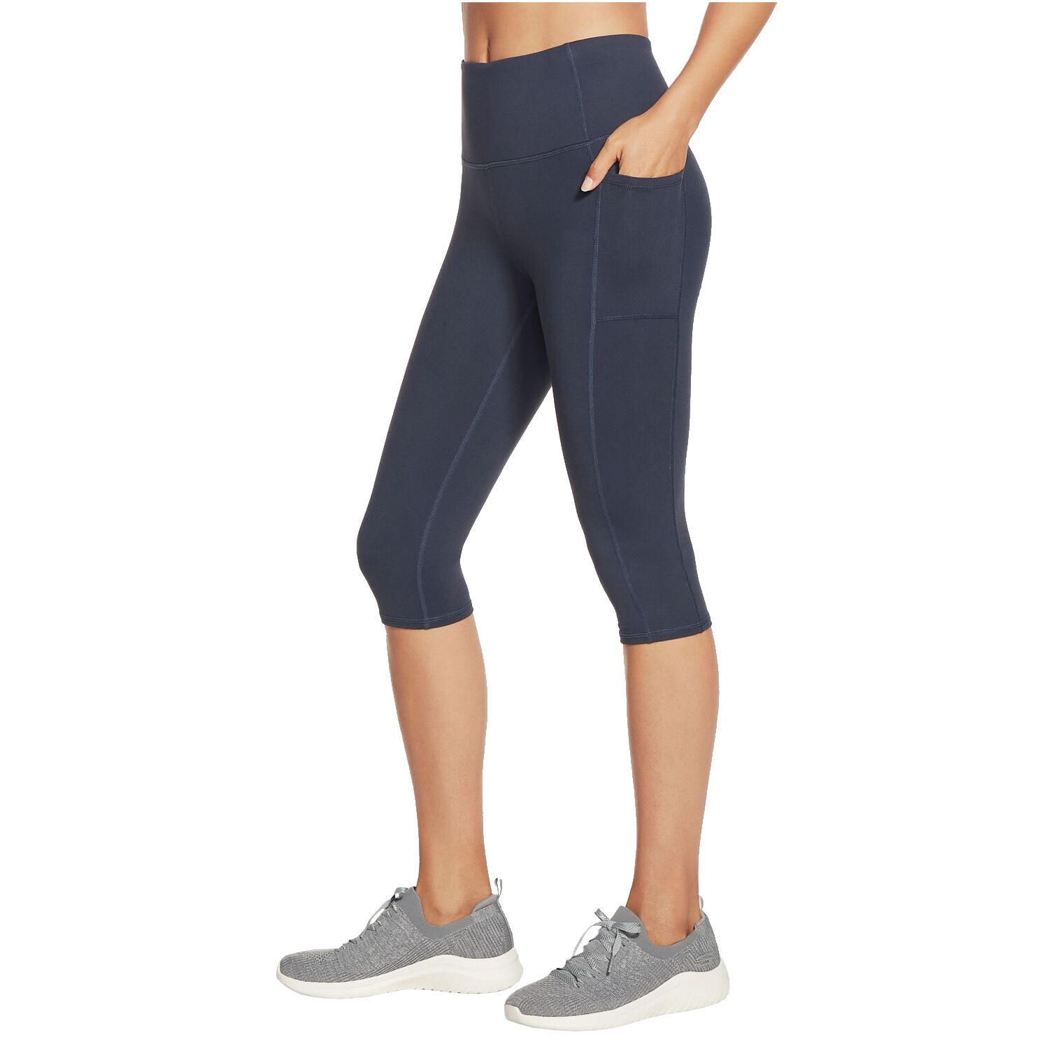 SKECHERS GOFLEX HW CAPRI Half-length tights Blu