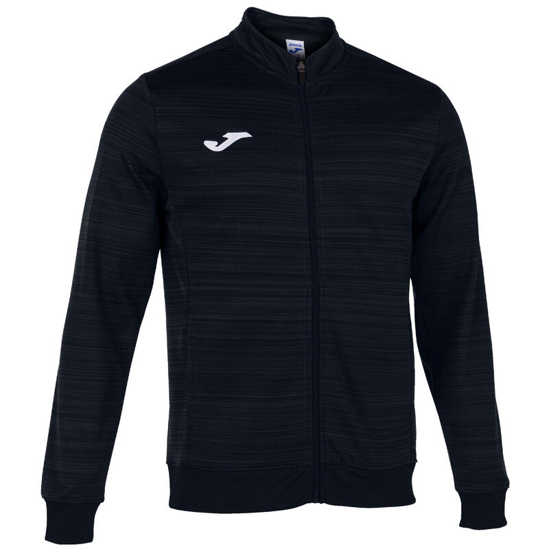 Férfi pulóver, Joma Grafity III Full Zip Sweatshirt, fekete