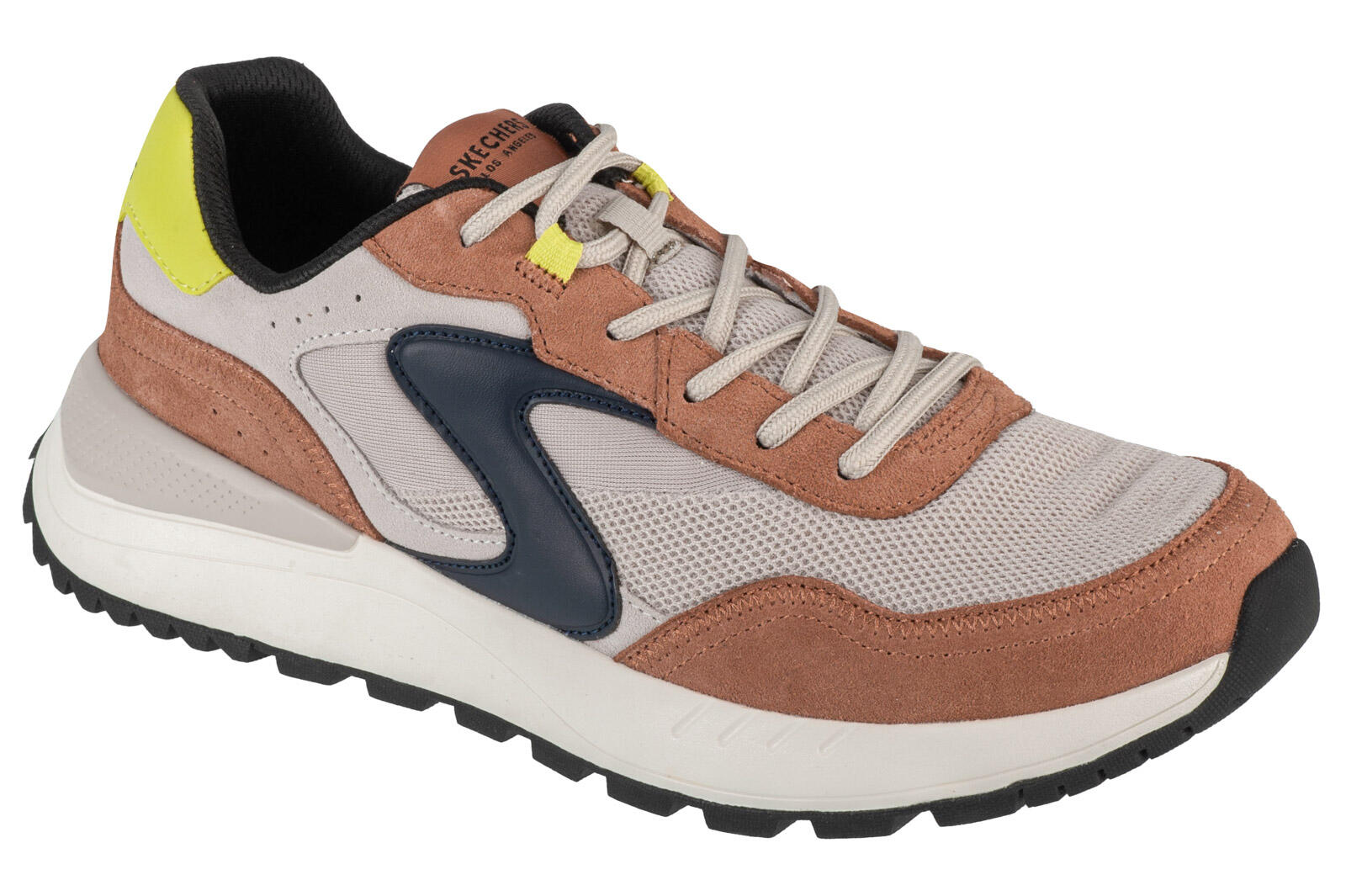 SKECHERS Uomo FURY FURY LACE LOW Sneakers Bruno Grigio Blu Giallo SKECHERS Decathlon