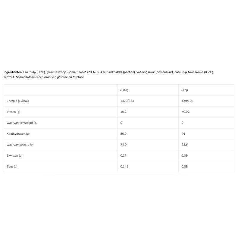 Sport Fruit energy chew met ananas & langdurige isomaltulose werking ,100% vegan