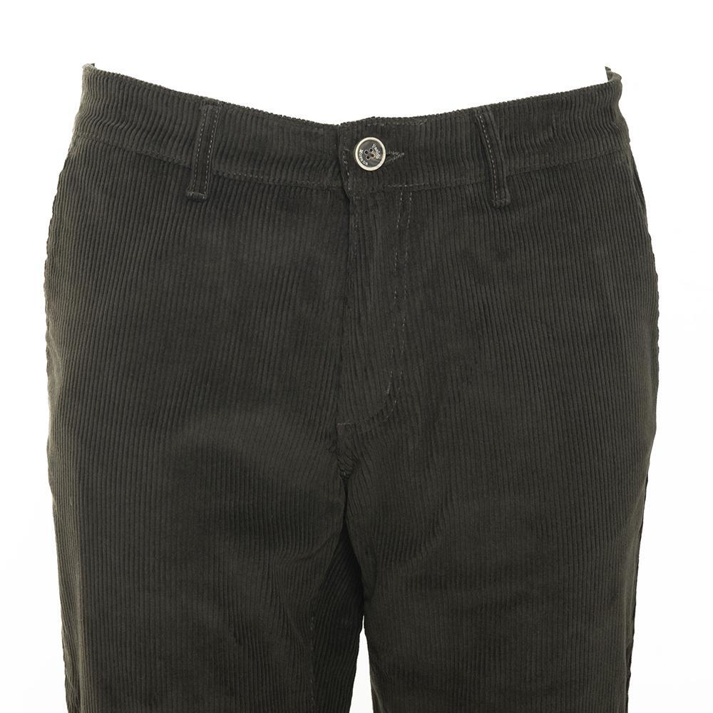 Pantalón Caza Hombre Pasión Morena 05033 Verde Pana Elástica Slim 4/5