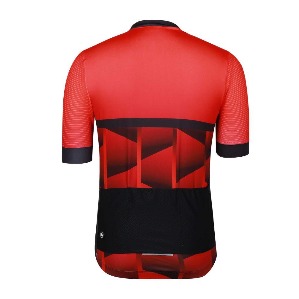 Maillot De Cyclisme CHARLIE Homme (Vert Kaki Foncé / Orange Sanguine