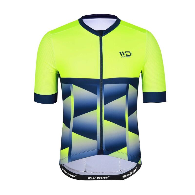 Maillot de cyclisme homme CUBIC bleu/jaune