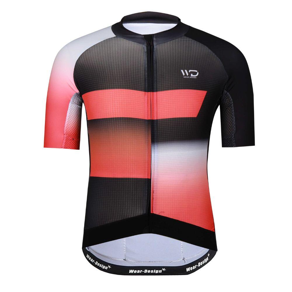 WEAR DESIGN FINISHER maglia da ciclismo da uomo Nero/arancio