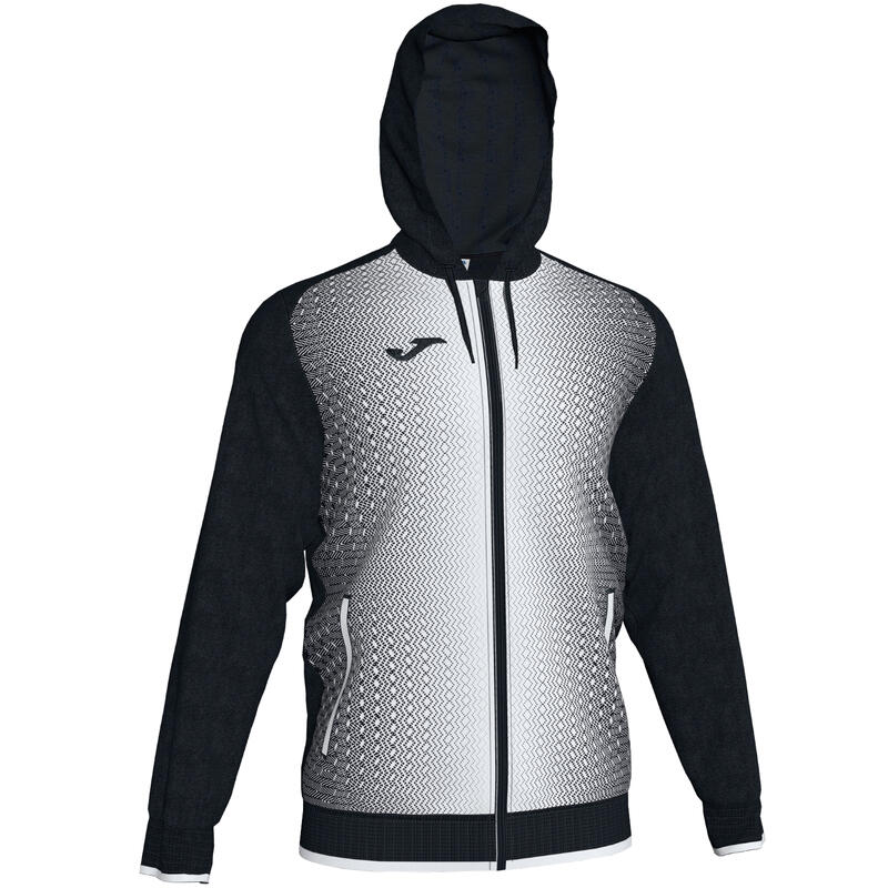 Férfi pulóver, Joma Supernova Hooded Jacket, fehér