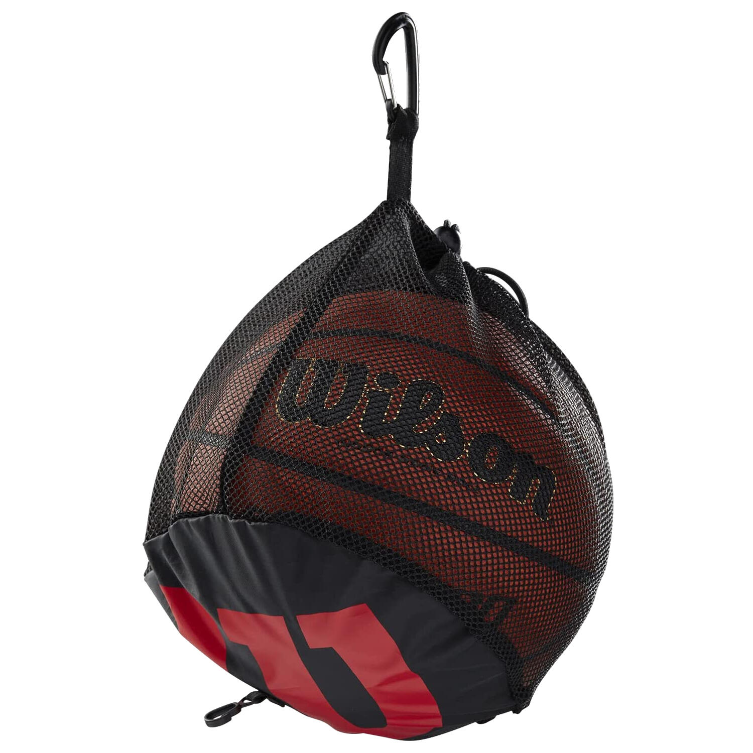 Wilson Single Basketball Bag, Unisex, Basketbal, Bags, zwart 1/1