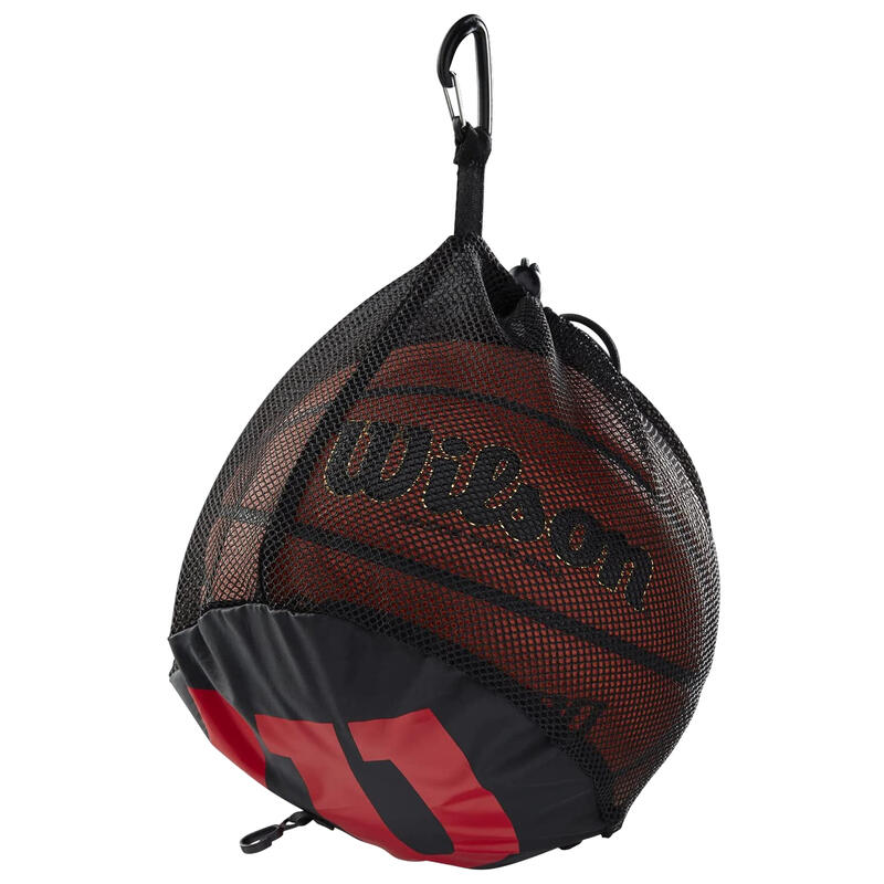Wilson Single Basketball Bag, Unisex, Basketbal, Bags, zwart
