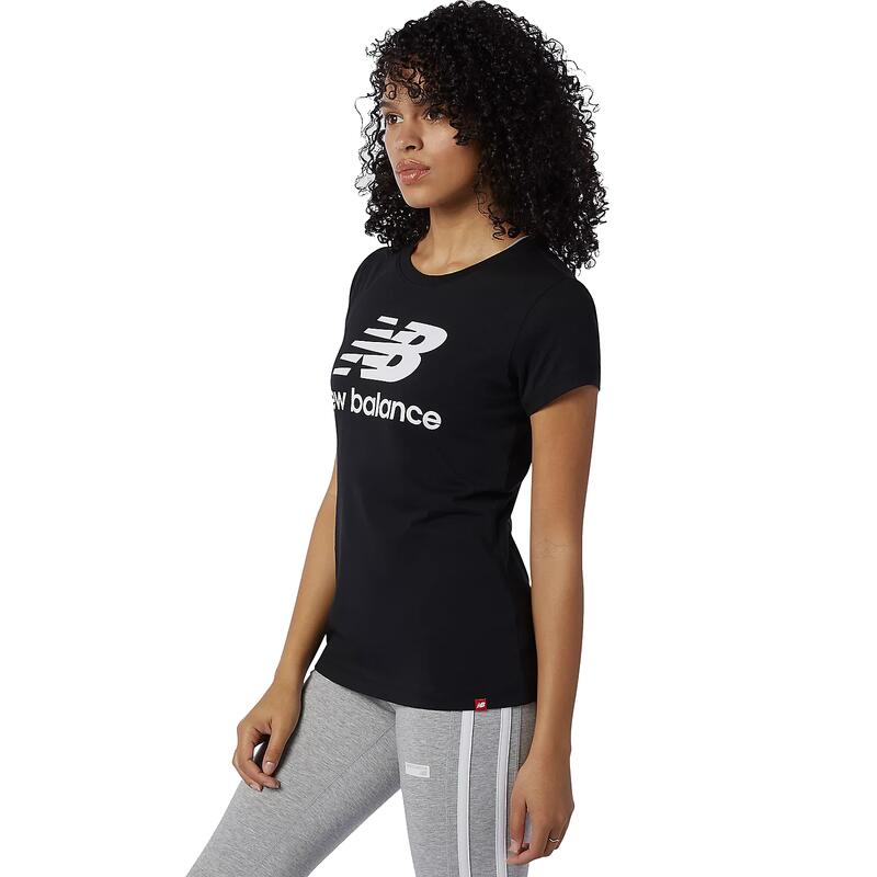 Camiseta de Manga Corta Mujer New Balance Essentials  Negro