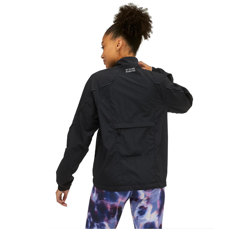 Női dzseki, New Balance Impact Run Packable Jacket, fekete
