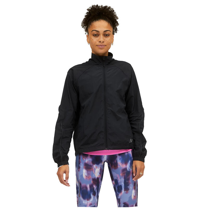 Női dzseki, New Balance Impact Run Packable Jacket, fekete