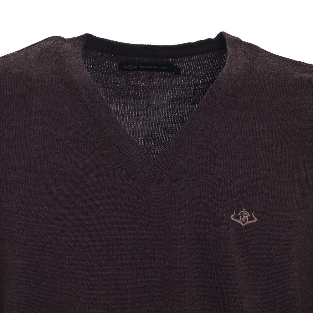 Jersey Caza Hombre Pasión Morena 03053 Marrón Cuello en Pico 5/5