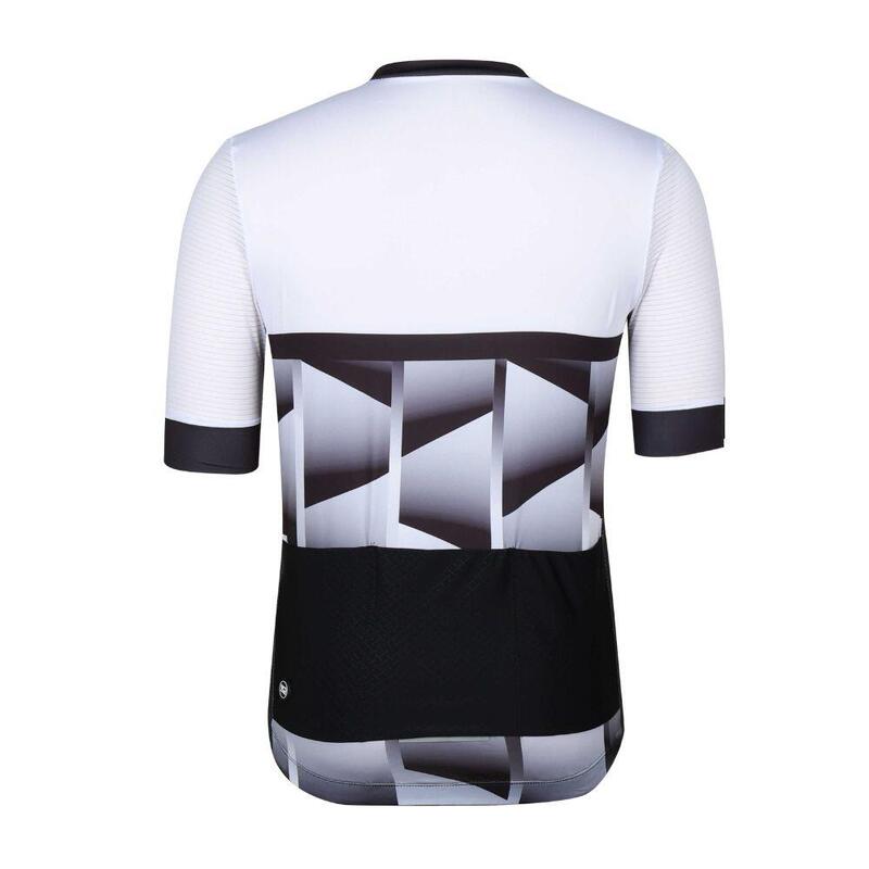 Camisola de ciclismo para homem CUBIC branco/preto