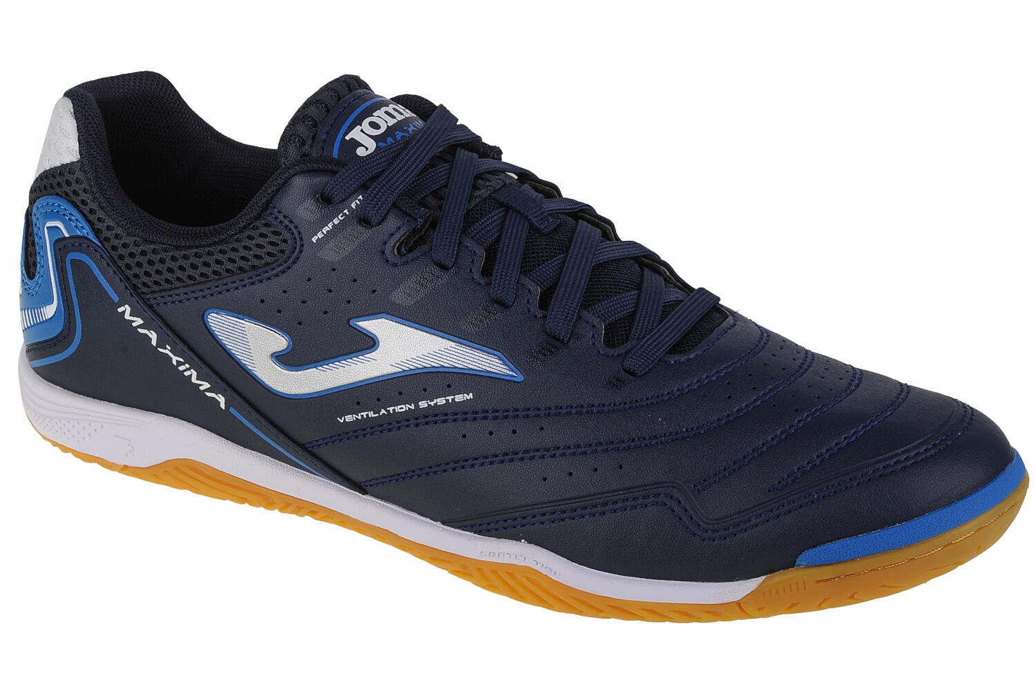 Joma Scarpe Calcio Indoor Bambini – Unisex, Nero/Rosso, Chiusura In Velcro, Suola Gomma
