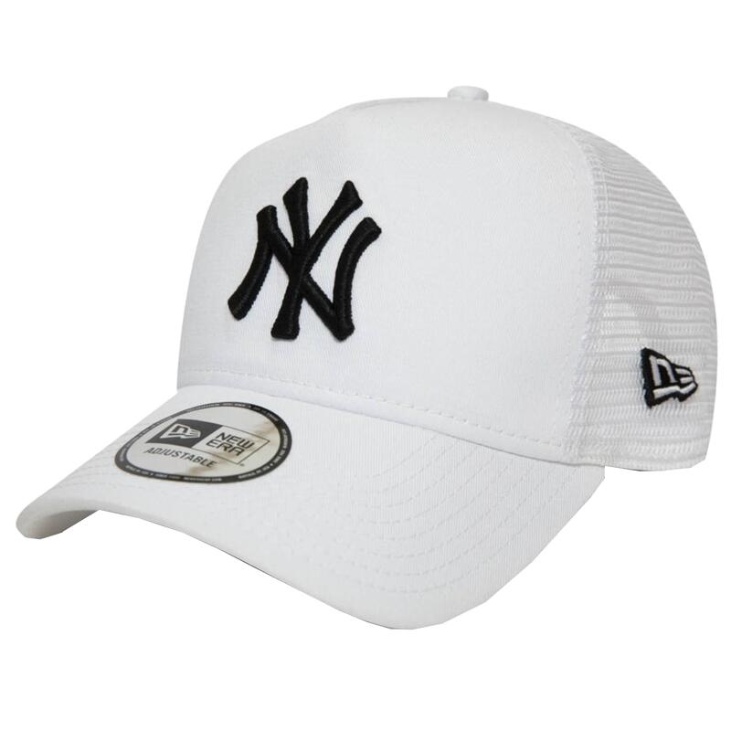 Férfi baseball sapka, New Era Essential New York Yankees MLB Trucker Cap, fehér