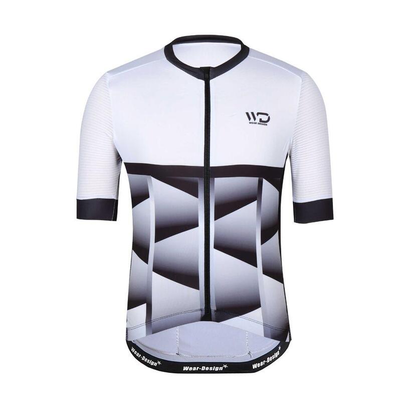 Maillot ciclismo CUBIC hombre blanco/negro