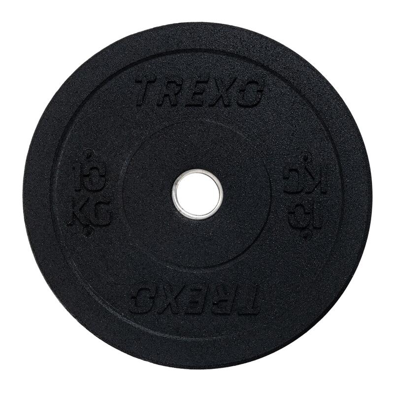 Discuri greutăți antrenament de forță disc bumper 10 kg, negru