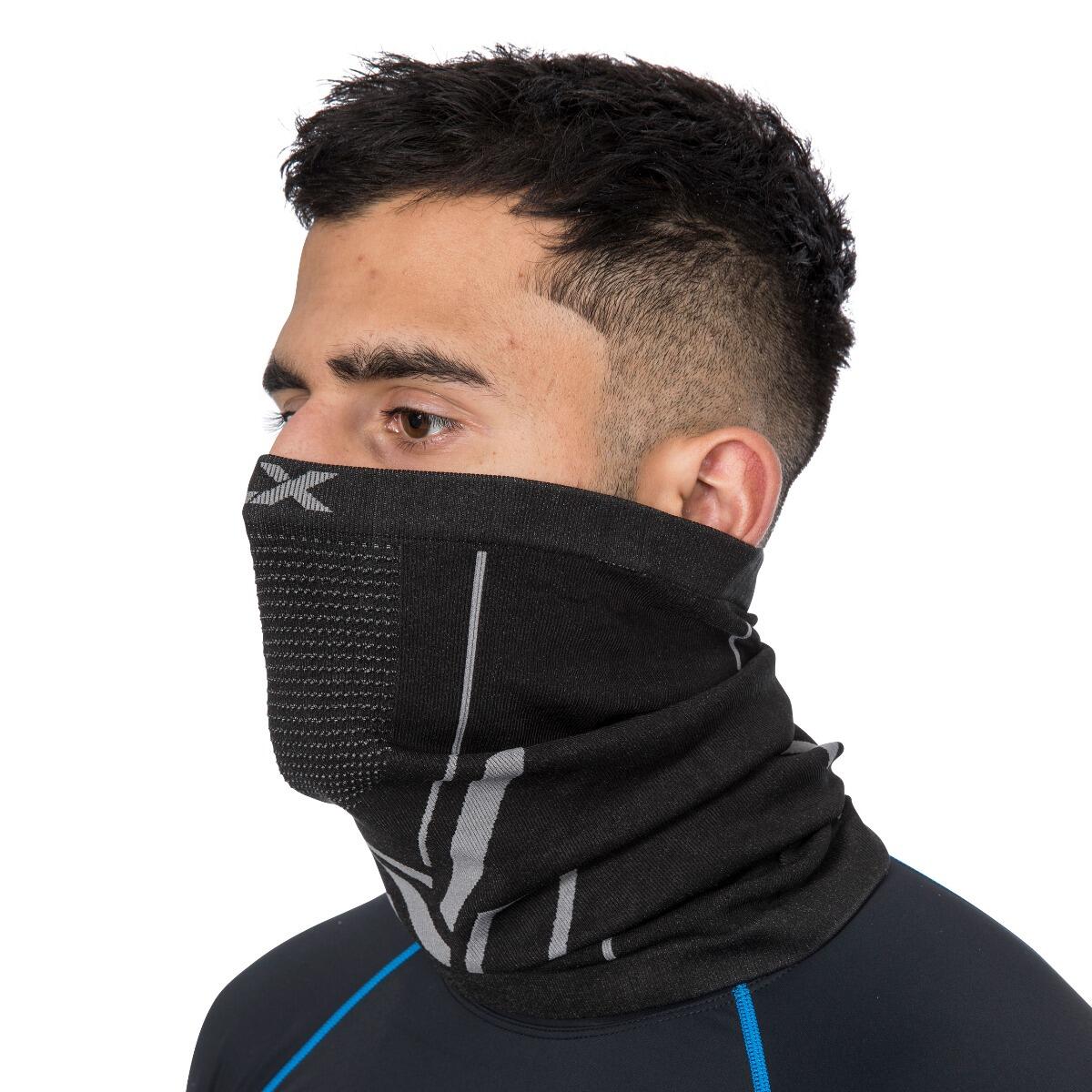 Mens Womens Black Ventilated Indoor Outdoor Neck Warmer Face Mask 2/5