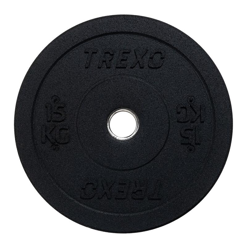 Obciążenie bumperowe olimpijskie TREXO 15 kg