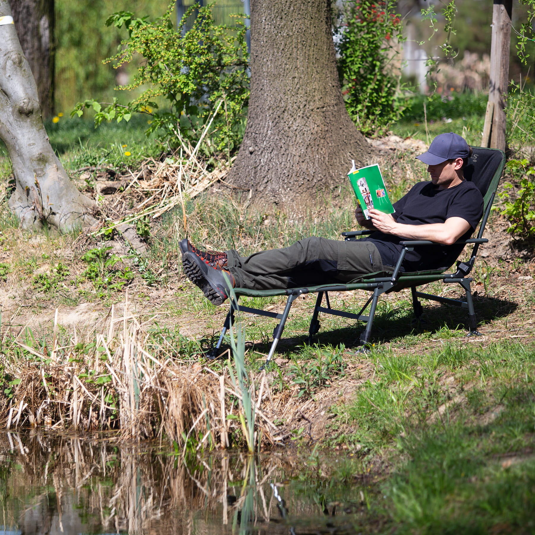Chaise de pêche avec repose-pieds NC1802 NILS CAMP 3/7