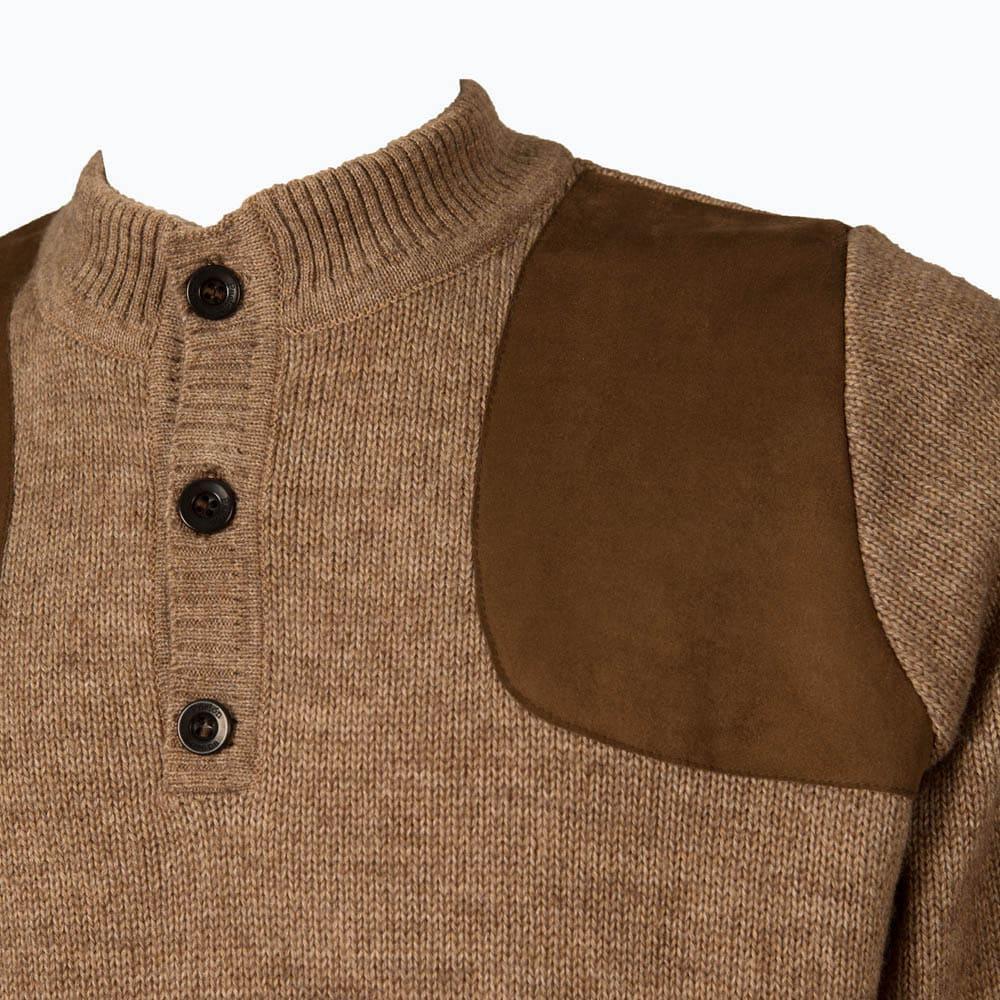 Jersey Caza Hombre Pasión Morena 03056 Marrón Cuello con Botones 3/5