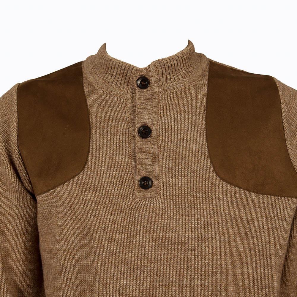 Jersey Caza Hombre Pasión Morena 03056 Marrón Cuello con Botones 5/5