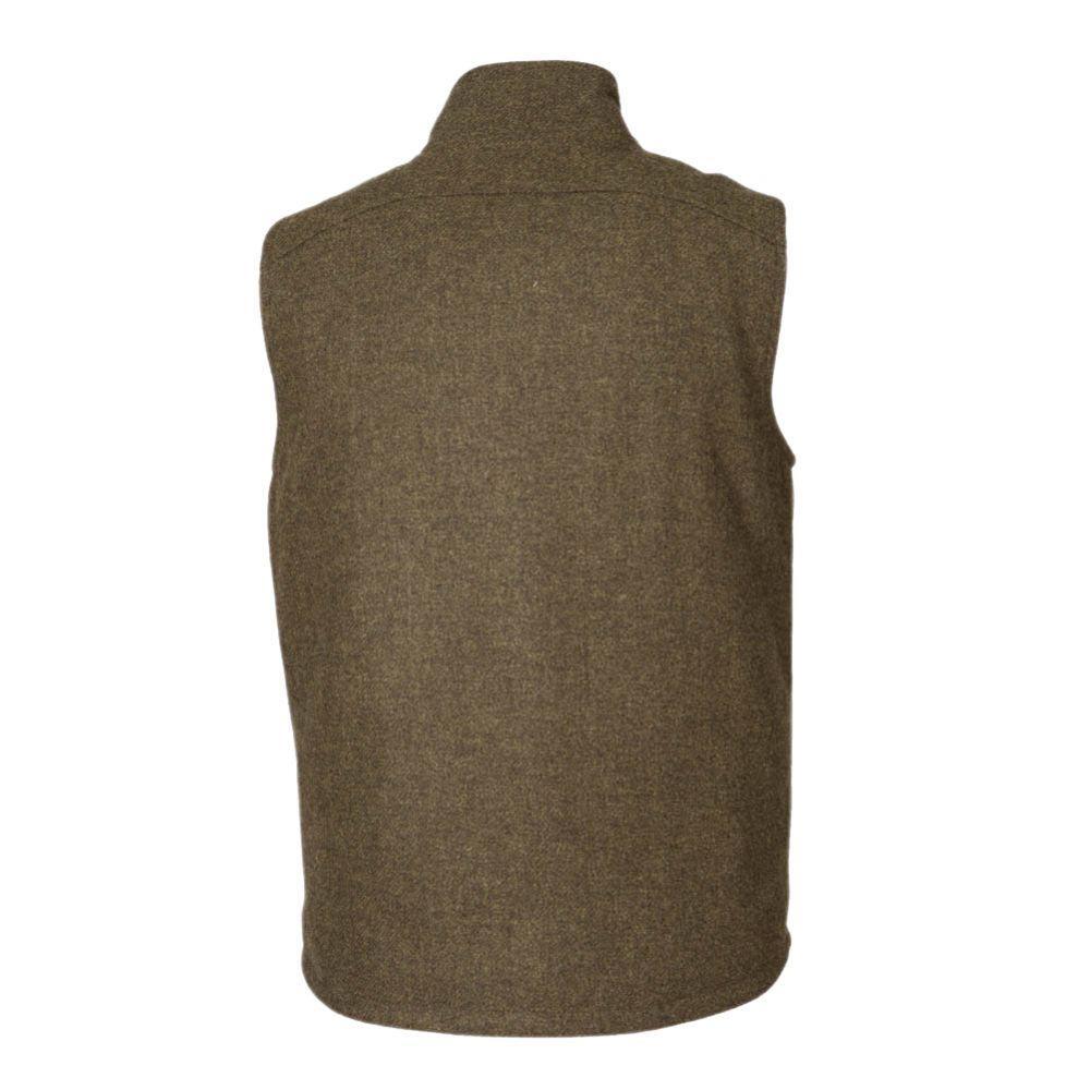 Chaleco Caza Hombre Pasión Morena 07039 Verde Tweed Acolchado Cremallera 5/5