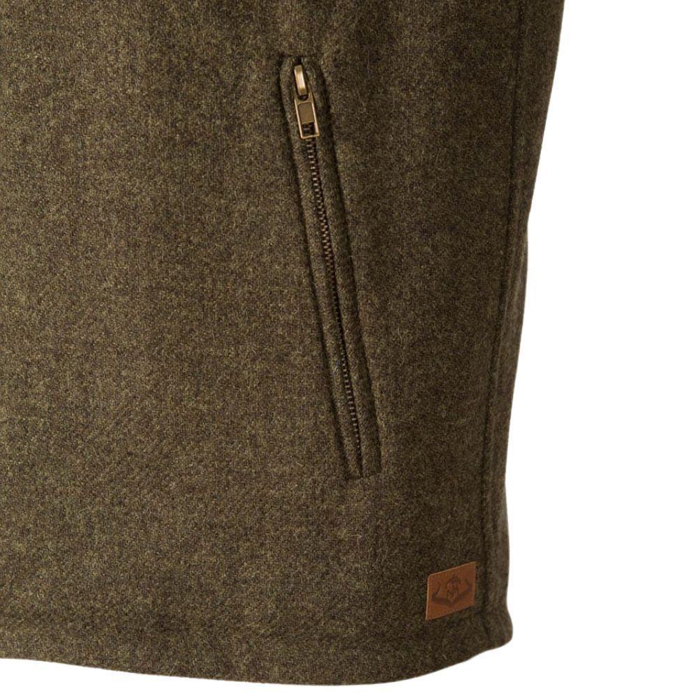 Chaleco Caza Hombre Pasión Morena 07039 Verde Tweed Acolchado Cremallera 3/5