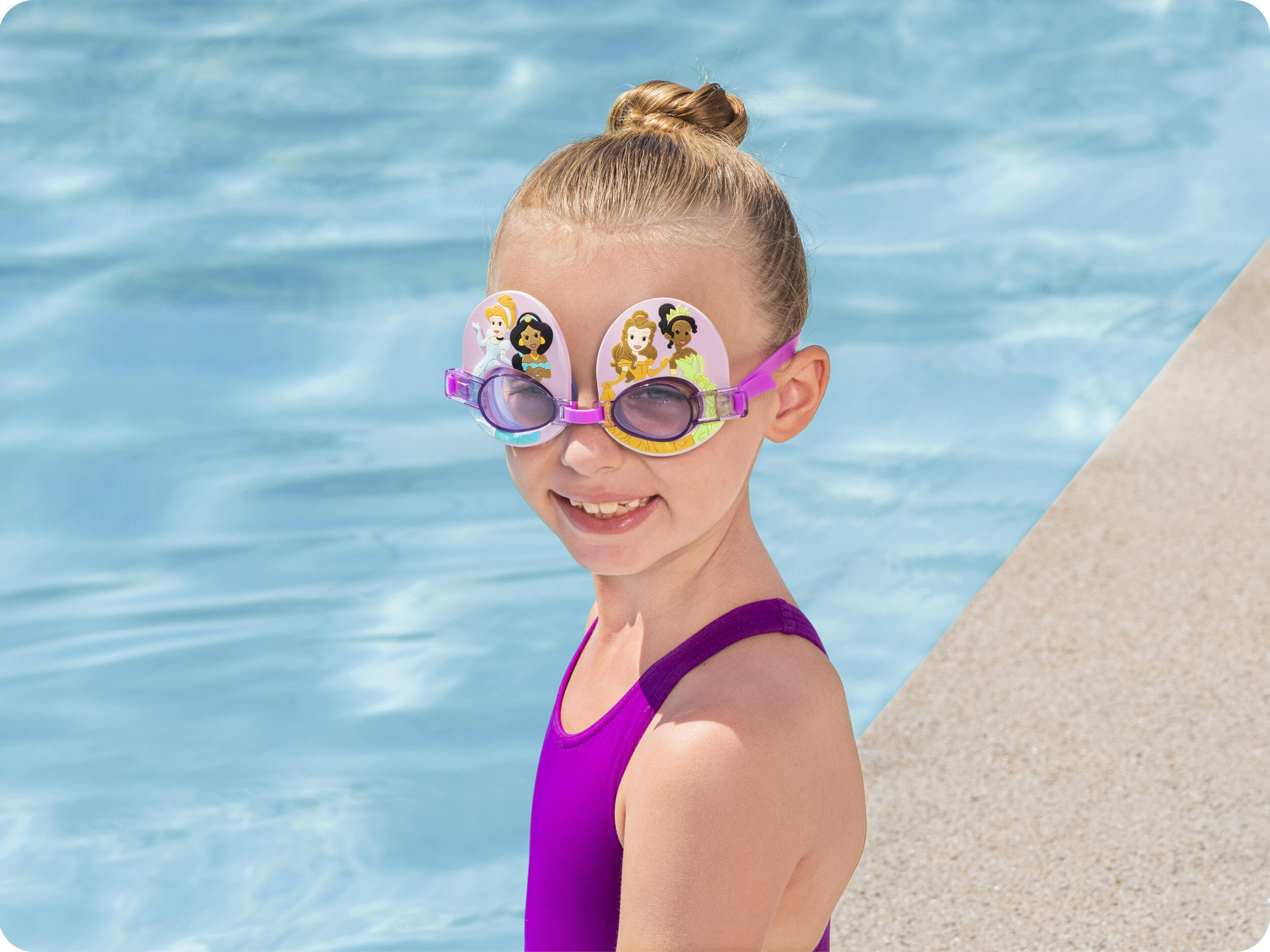 Gafas de natação para crianças com design de princesas 3/7