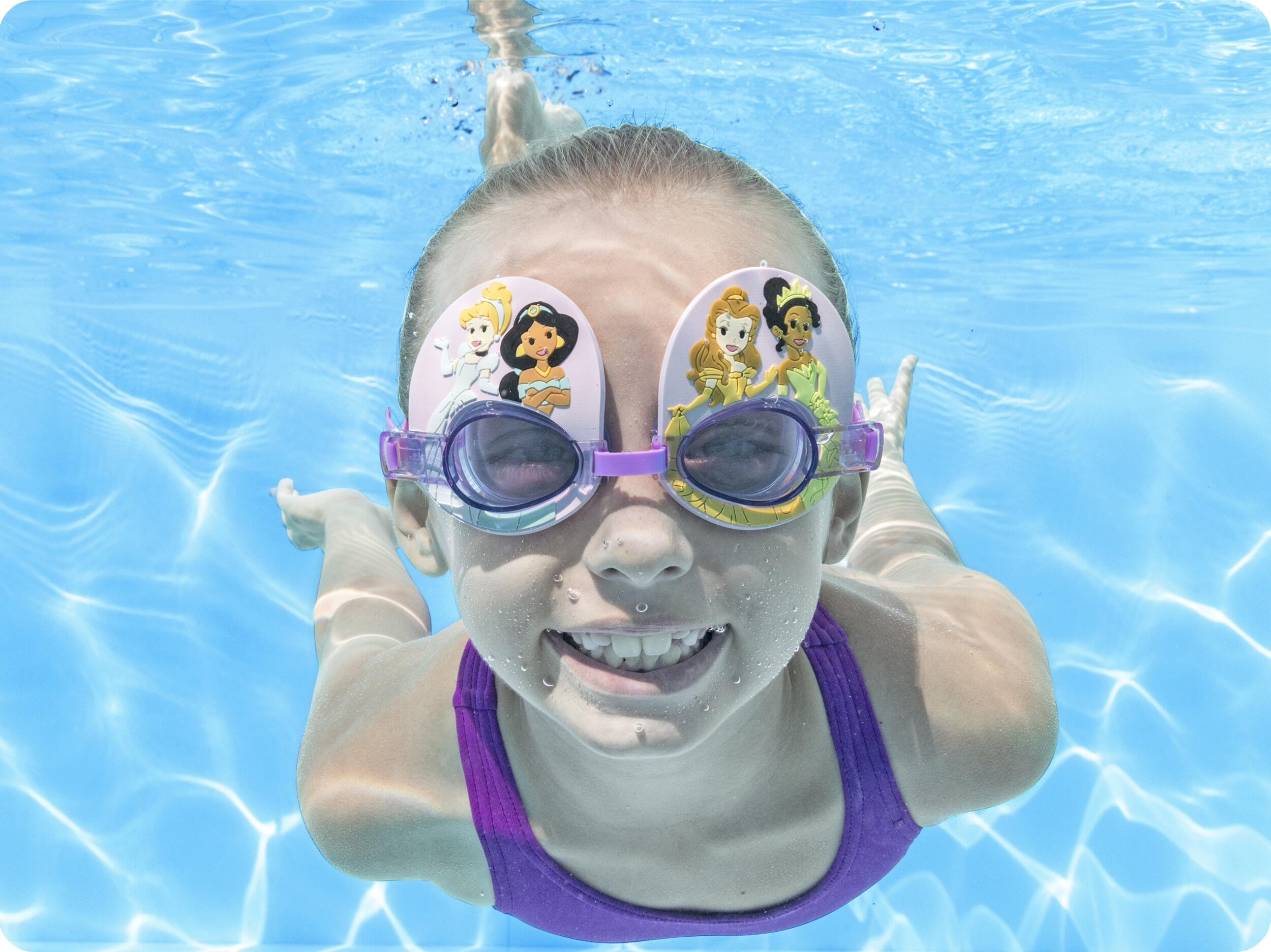 Gafas de natação para crianças com design de princesas 5/7