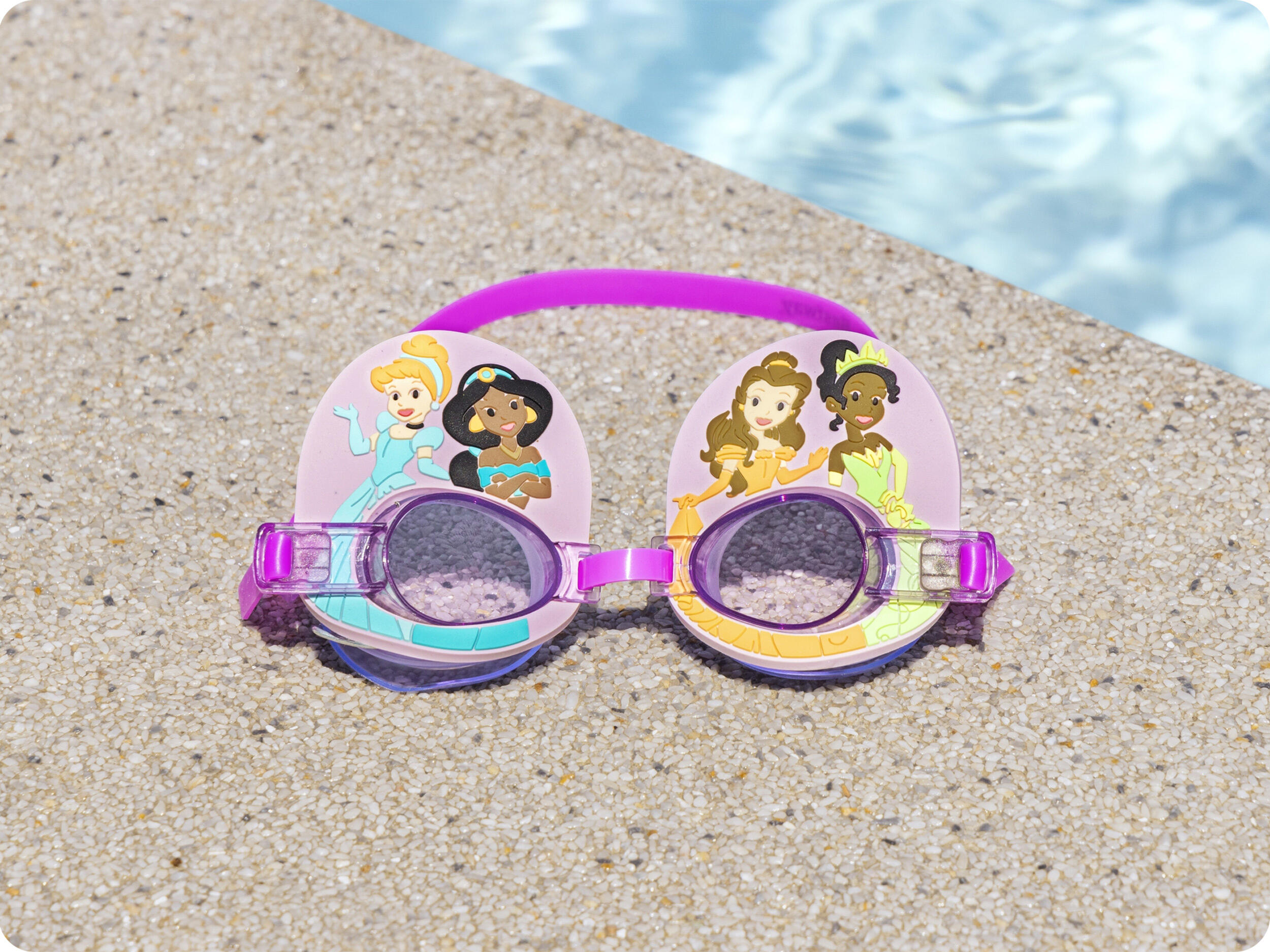 Gafas de natação para crianças com design de princesas 7/7