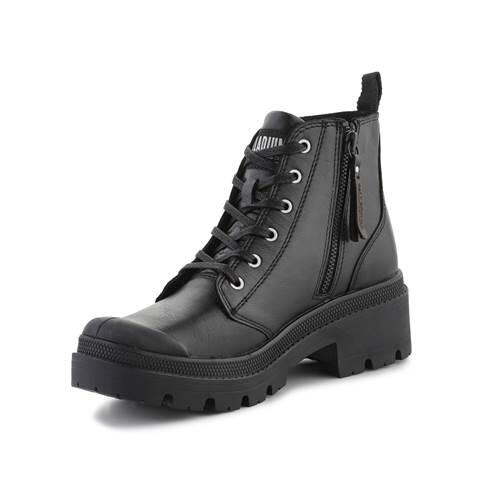 Chaussures universel femmes Palladium Pallabase Leather Black 4/5