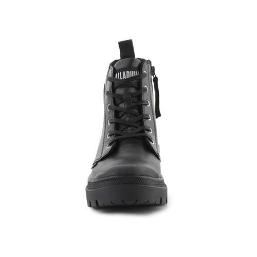 Chaussures universel femmes Palladium Pallabase Leather Black 3/5