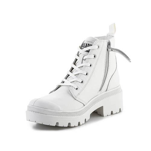 Chaussures universel femmes Palladium Pallabase Leather White black M 3/5