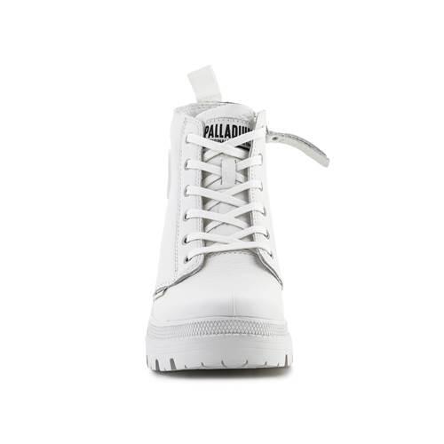 Chaussures universel femmes Palladium Pallabase Leather White black M 2/5