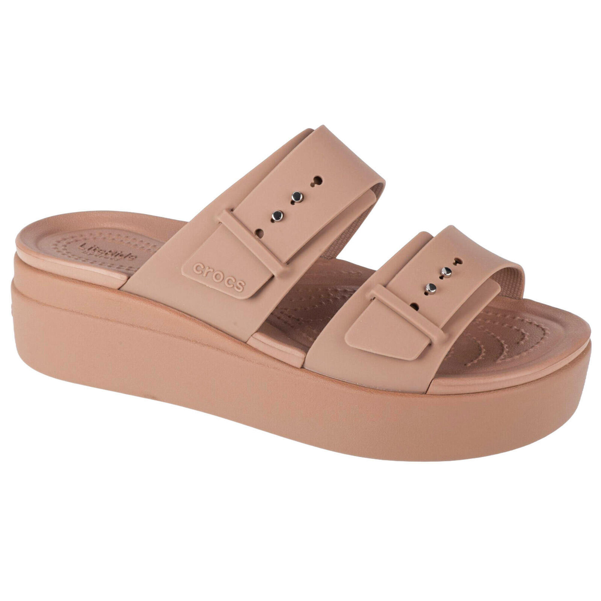 Crocs - Chaussons Pour Femmes Brooklyn Low Wedge Sandal - Tongs - Marron - 39/42 - Decathlon