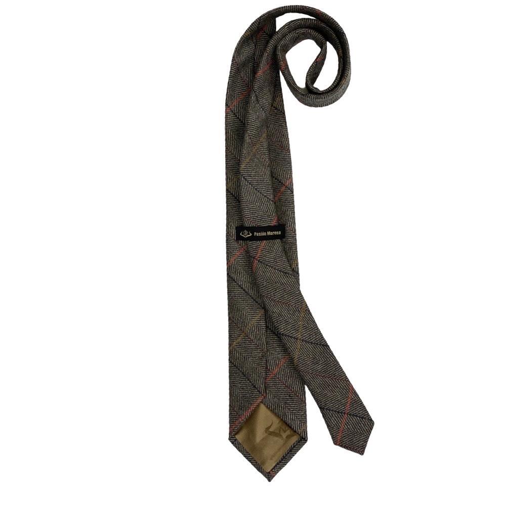 Corbata Caza Pasión Morena 33001 Gris oscuro Tweed 2/3