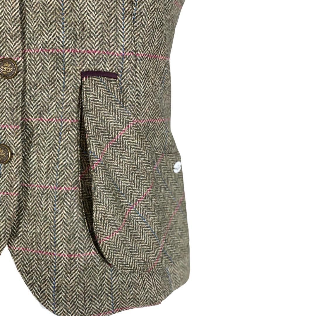 Chaleco Caza Mujer Pasión Morena 08012 Caqui Gris Tiro Tweed 3/4